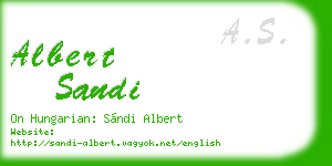 albert sandi business card